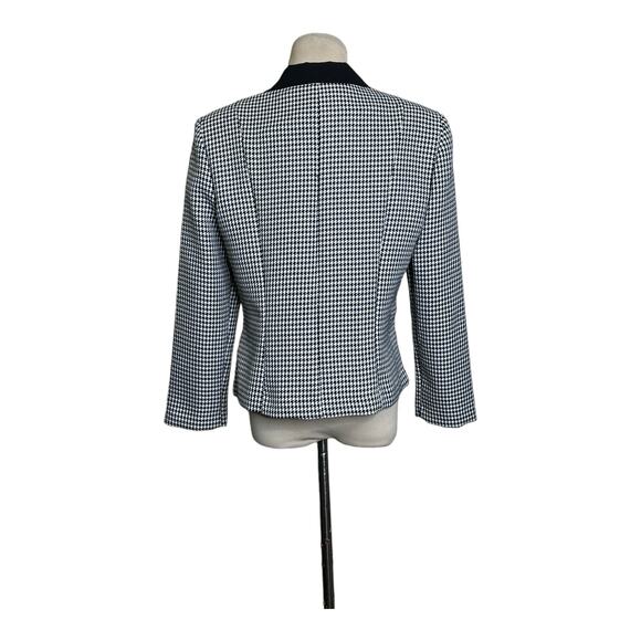 Miss Dorby black white houndstooth button blazer size 10P - Picture 9 of 10